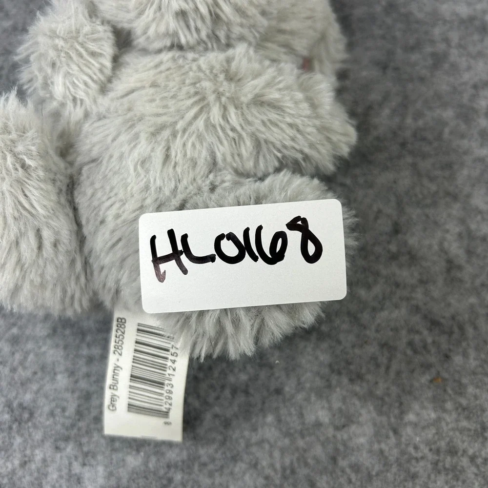 Unbranded Unisex Grey Bunny Plush 6.5in Grey Soft Faux Fur Stuffed Animal Toy